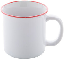 Retro hrnek pro sublimaci Woodstock Subo, �erven�, b�l�