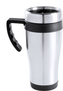 Termo hrnek Caprol Plus, �ern�, st��brn�