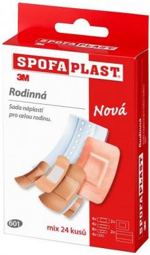 Sada rodinnch nplast 3M Spofaplast 601, hypoalergenn, mix 24 ks