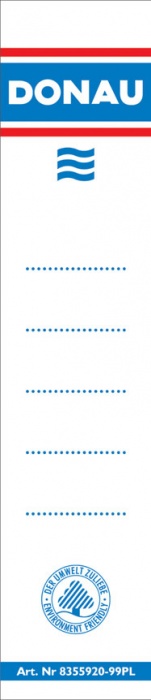 �t�tek na po�ada�e  DONAU, 2,8x15,3cm, oboustran�, zasouvac�, b�l�