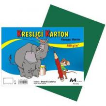 KRESL�C� KARTON A4/180g/50l zelen�