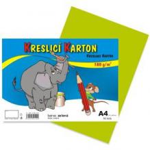KRESL�C� KARTON A4/180g/50 list�, sv.zelen�
