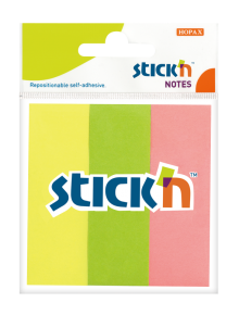 Samolepic� pap�rov� z�lo�ky Stick'n by Hopax, 76 x 25 mm, neon mix, 3 x 50 l�stk�