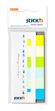 Samolepic� pap�rov� z�lo�ky Stick'n by Hopax, 45 x 15 mm, letn� barvy, 6 x 30 l�stk�