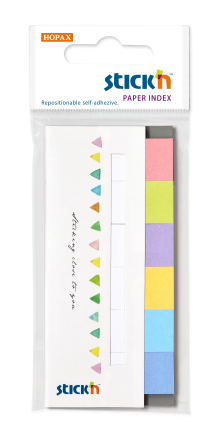 Samolepic� pap�rov� z�lo�ky Stick'n by Hopax, 45 x 15 mm, pudrov� barvy, 6 x 30 l�stk�
