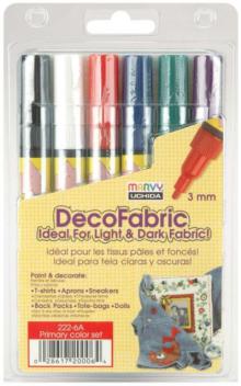 Sada popisova�� Marvy na textil, kulat� hrot - 6ks