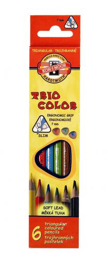 Pastelky Triocolor trojhrann� 6ks