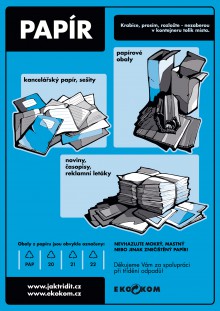 Samolepka na t��d�n� odpad A4 pap�r