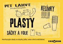 Samolepka na t��d�n� odpad - plasty