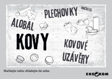 Samolepka na t��d�n� odpad - kovy