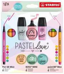 Popisova� Stabilo mini world 18ks pastel set