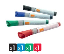 Popisova�e na sklen�n� tabule Nobo, 4 barvy