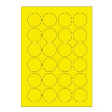 ETIKETY PRINT A4, pr�m�r 30 mm kruh �lut�/100 