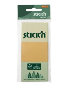 Samolepic� blo�ek Stick'n by Hopax FSC, 38 x 51 mm, pastel mix, 3 x 100 l�stk�