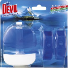 WC blok Dr. Devil 3 in 1, Polar Aqua, modr�, 3 x 55 ml