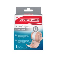 Nplast 3M Spofaplast 164, 8 cm x 1 m, textiln, hypoalergenn