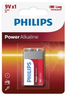 Baterie Philips Power Alkaline, 9V, 1ks