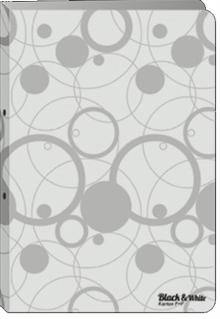 Poada Karton PP Black&White A4, 4 krouky, 2 cm, bl
