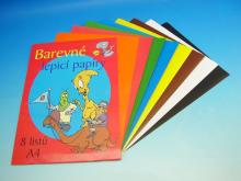 BAREVN� PAP�RY LEP�C� A4, 8 list�, barevn�