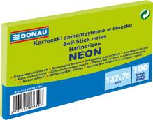 BLO�EK SAMOLEP�C� DONAU 127 x 76 mm, 100 list�, neonov� zelen�